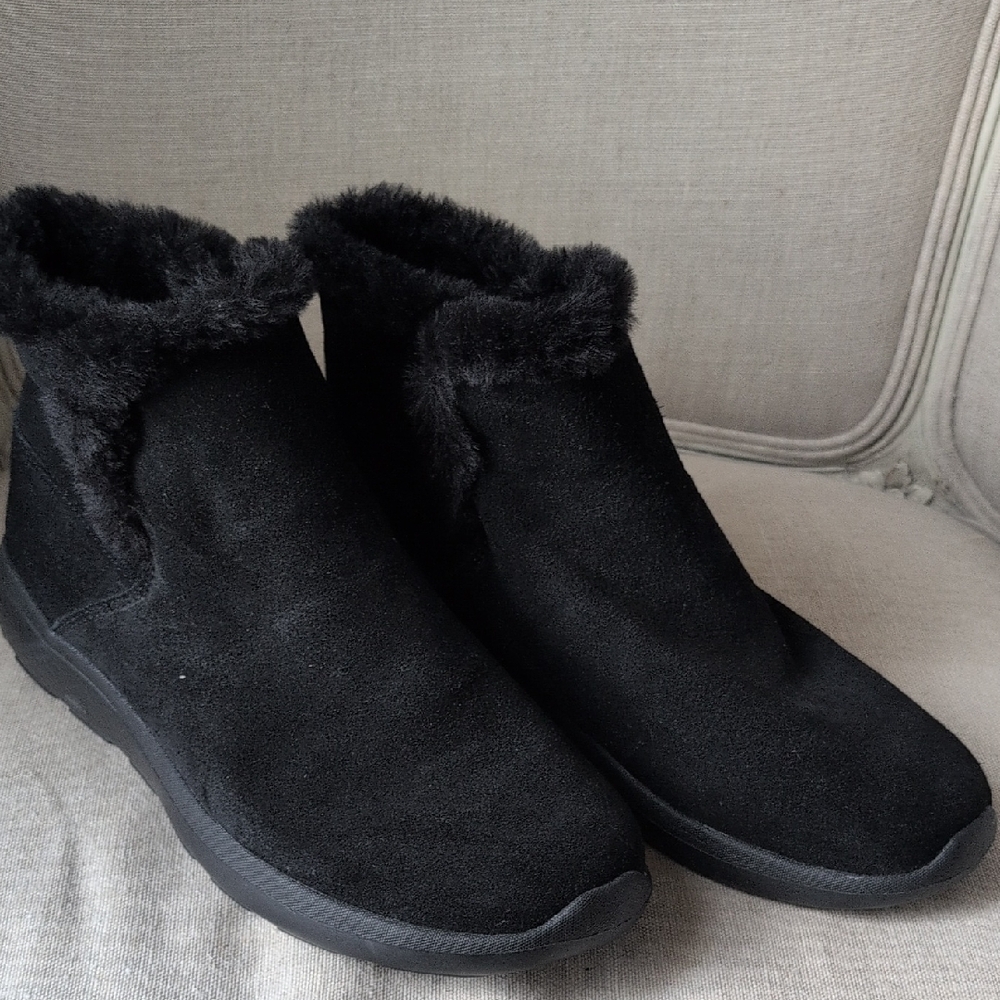 Women's Black Suede Ankle Boots